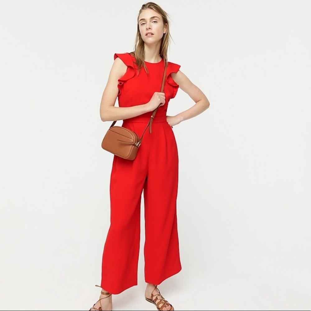 NWT Red j crew jumpsuit